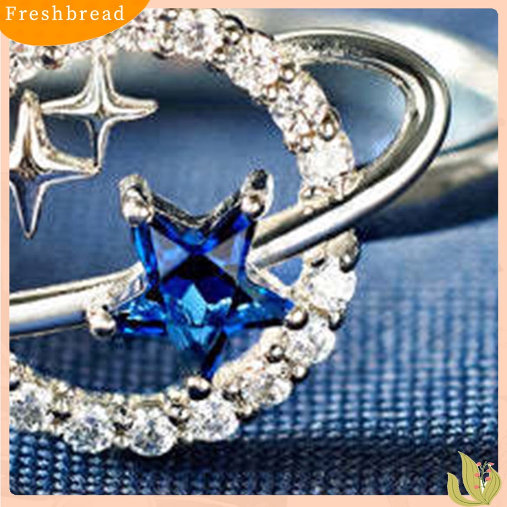 &lt; Freshbread &gt; Wanita Cincin Planet Bintang Perhiasan Electroplating Fashion Penampilan Cincin Jari Untuk Pernikahan