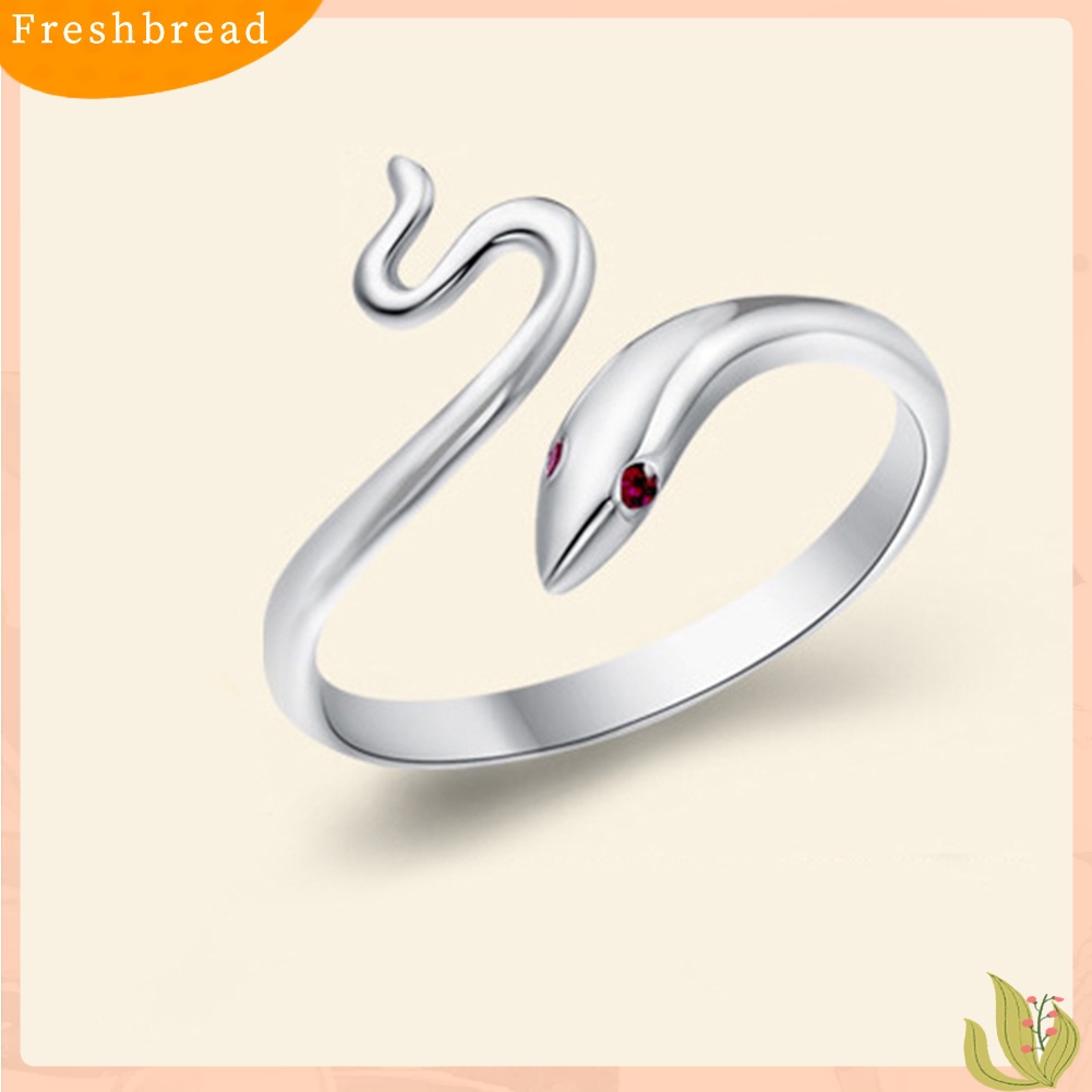 &lt; Freshbread &gt; Wanita Bukaan Dapat Disesuaikan Bergelombang Ular Jari Cincin Pesta Perjamuan Perhiasan Dekorasi