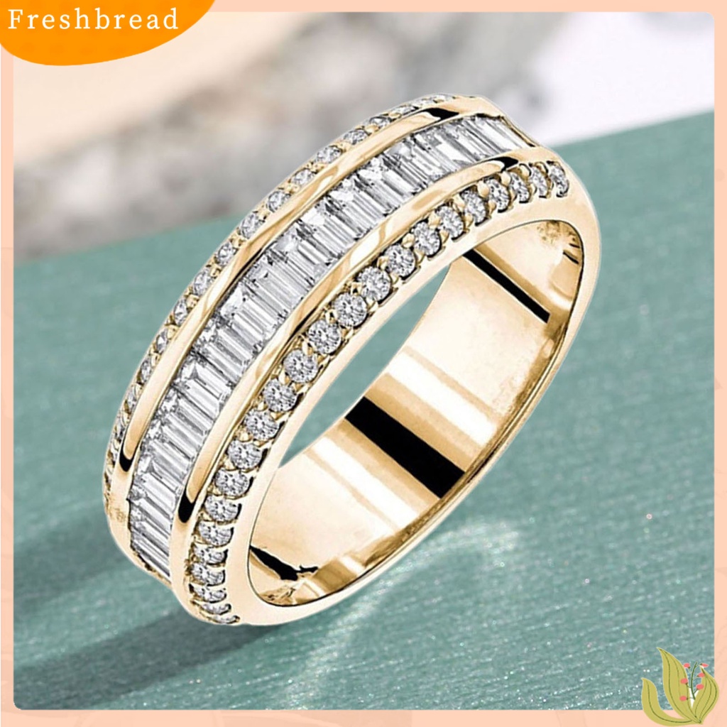 &lt; Freshbread &gt; Fashion Fidget Ring Berlian Imitasi Bertatahkan Semua Pertandingan Perhiasan Wanita Finger Ring Untuk Kehidupan Sehari-Hari