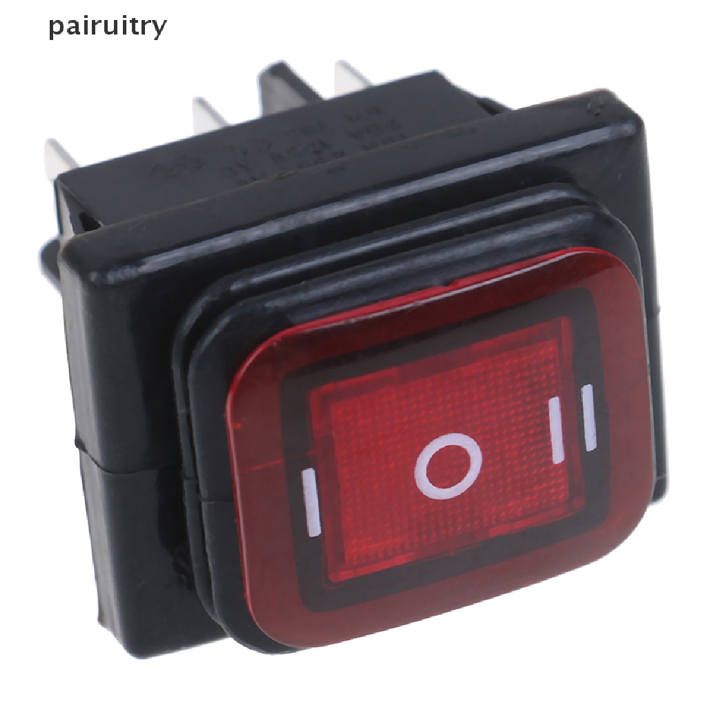 Prt 1PC 30A/250V 6Pin Saklar Rocker Toggle Perahu Otomatis Tahan Air Dengan LED 12V 220V PRT