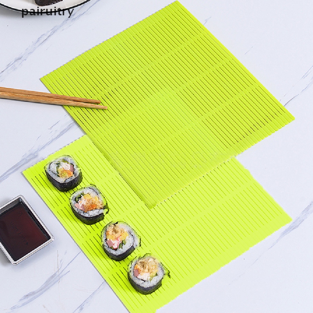 Prt Hijau DIY Silikon Sushi Roller Mats Reusable Sushi Rice Roll Mold Mat PRT