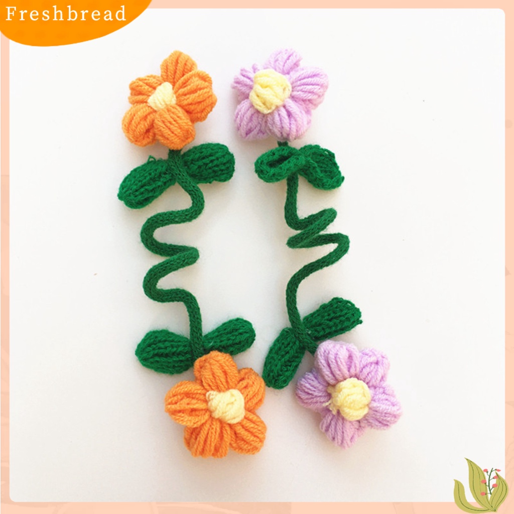 &lt; Freshbread &gt; 1pc Anting Menjuntai Model Kepang Bunga Spiral Gaya Liburan Anting Warna Cerah Untuk Pesta