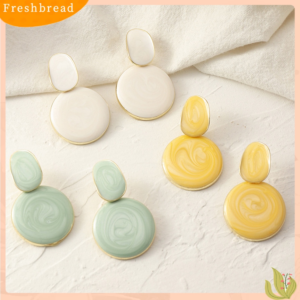 &lt; Freshbread &gt; 1pasang Anting Drop Tidak Luntur All-match Anting Rumbai Kait Stud Geometris Ringan Untuk Pesta