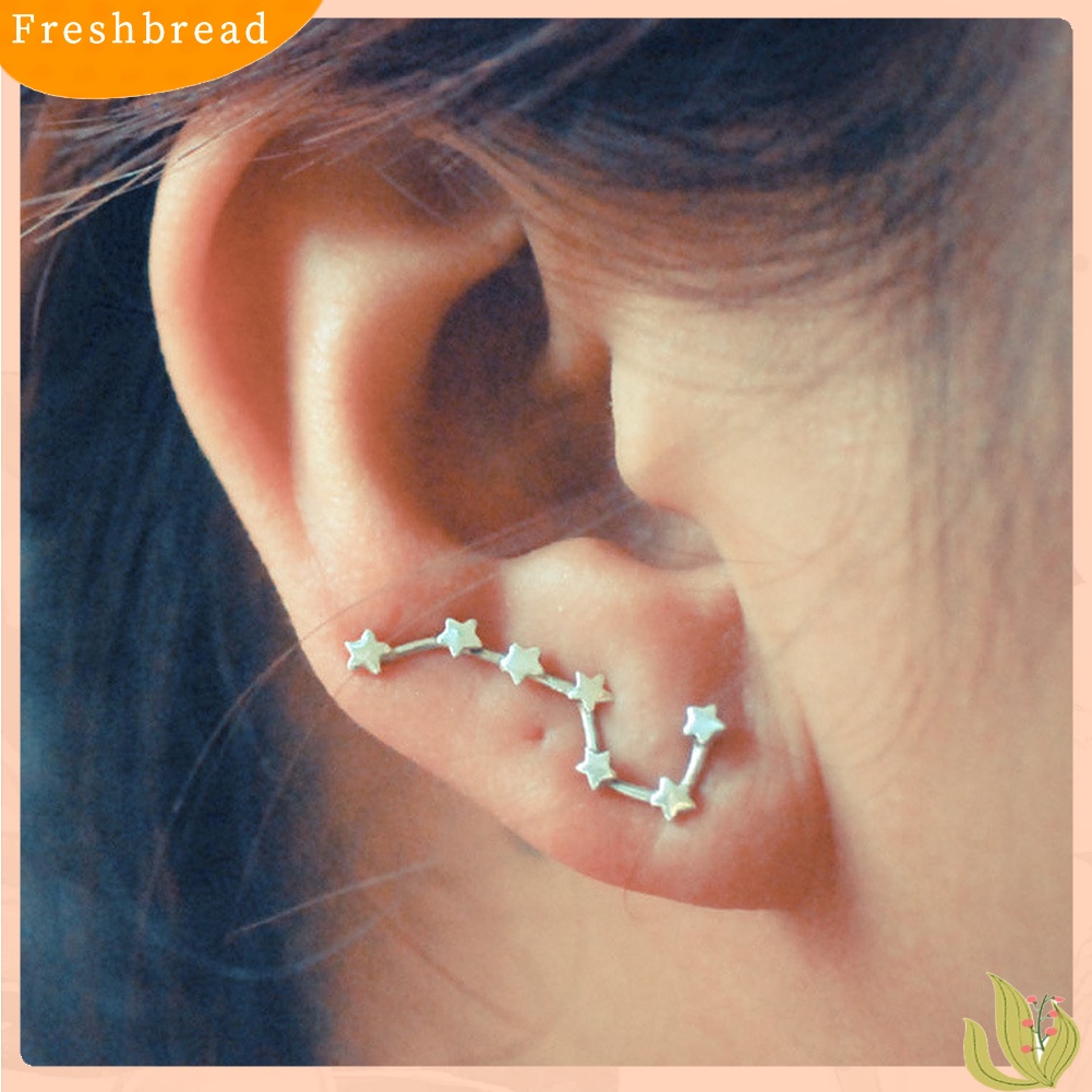 &lt; Freshbread &gt; Fashion Wanita Linear Ear Clip Stud Earrings Perhiasan Cocktail Bentuk Gayung Besar