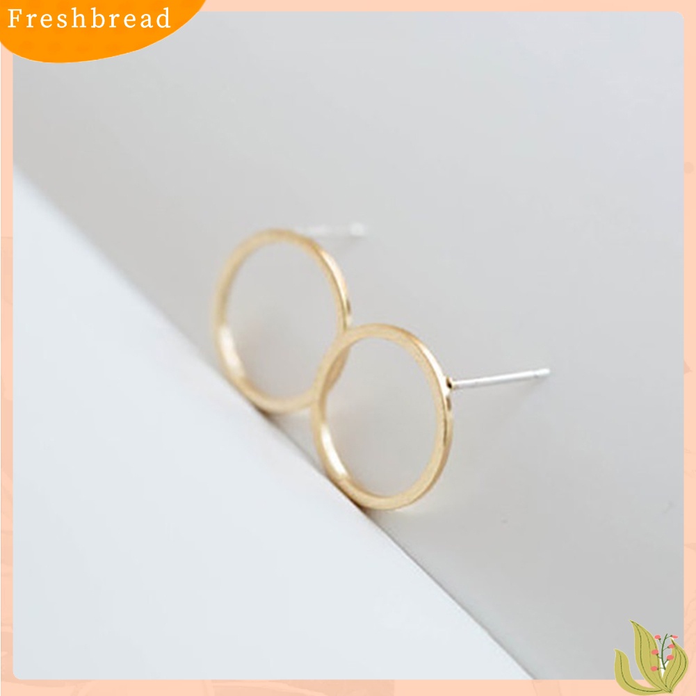 &lt; Freshbread &gt; Fashion Sederhana Lingkaran Berongga Pesona Telinga Stud Anting Wanita Pesta Perhiasan Hadiah