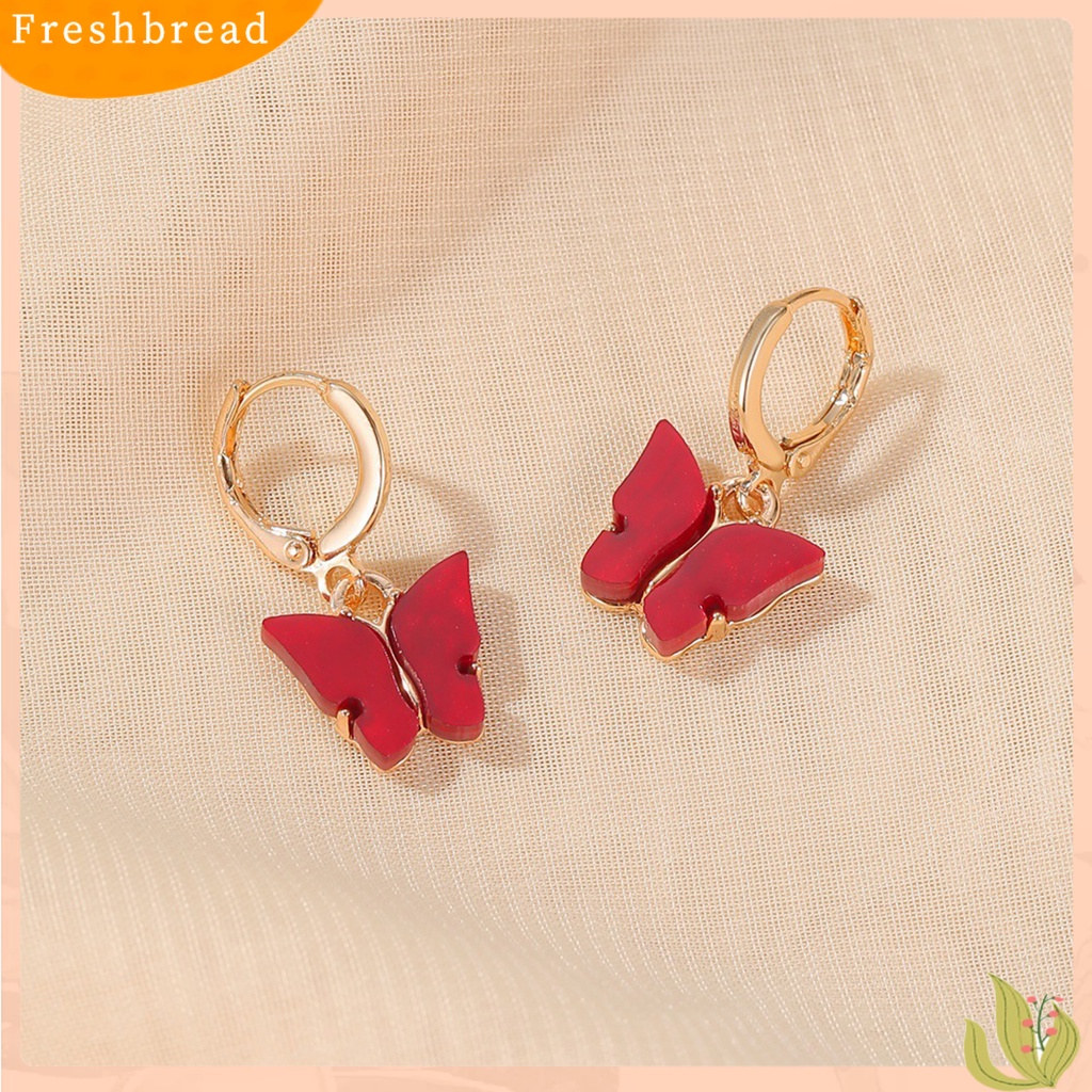 &lt; Freshbread &gt; 1pasang Anting Bentuk Hewan Elegan Wanita Bahan Akrilik Warna Cerah Anting Menjuntai Untuk Pacaran