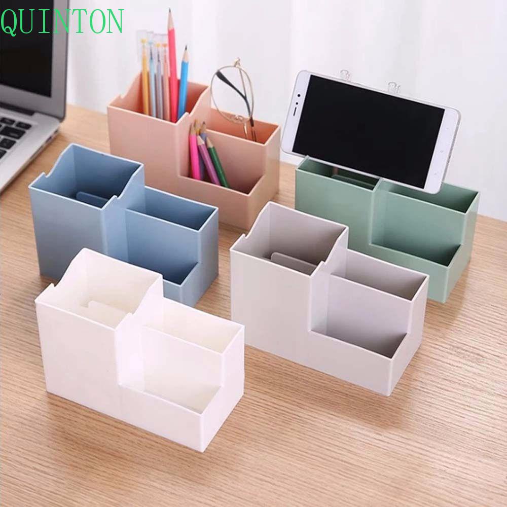 QUINTON Storage Pen Pencil Holders Container School office Utensils Desktop Pen Holder Organizer Office Accessories Cosmetic Case Stationery Multi-functional Makeup Rack/Multicolor