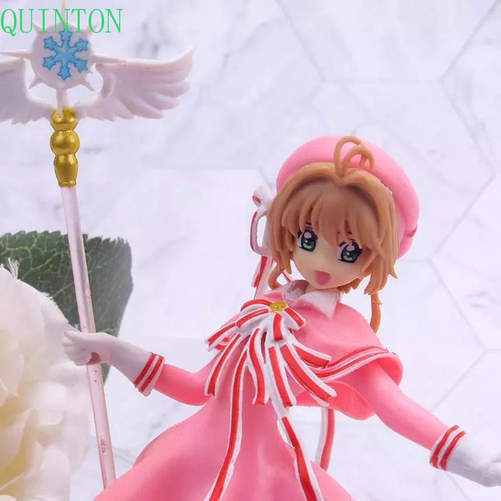 QUINTON Cake Decorations Captor Sakura Lovely Cardcaptor Action Figure Anime Figure Toys Gifts Figure Models PVC Magic Wand Girls