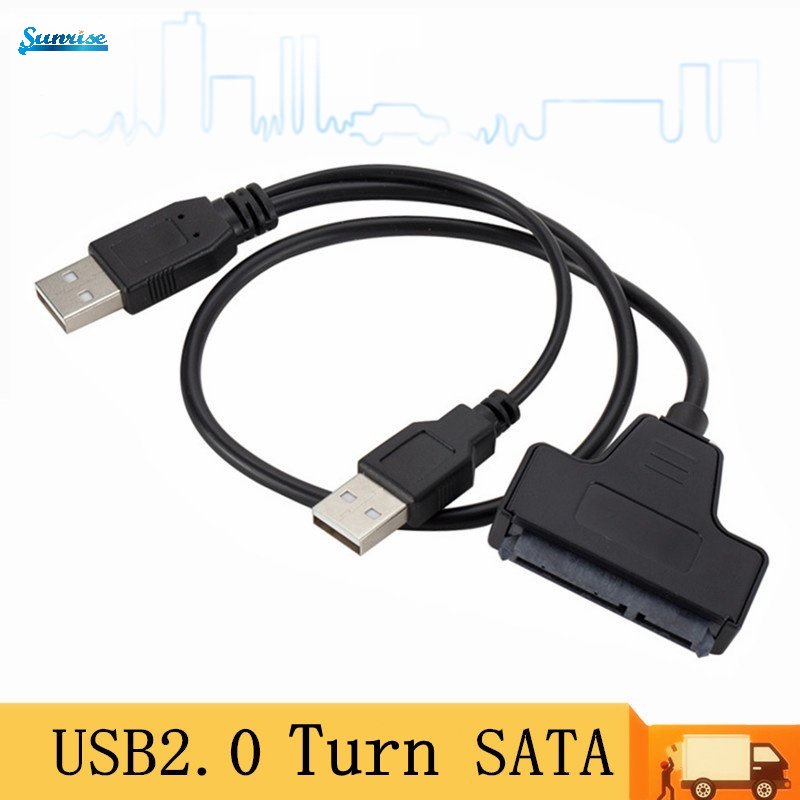 Kabel Sambungan Driver Keras Komputer 22P USB 2.0 Ke SATA Cable Serial ATA Adapter Untuk HDD/SSD Kompatibel Dengan Win98/ME /2000/XP/VISTA/Win7/Untuk MAC Os9.X/10.X/linux