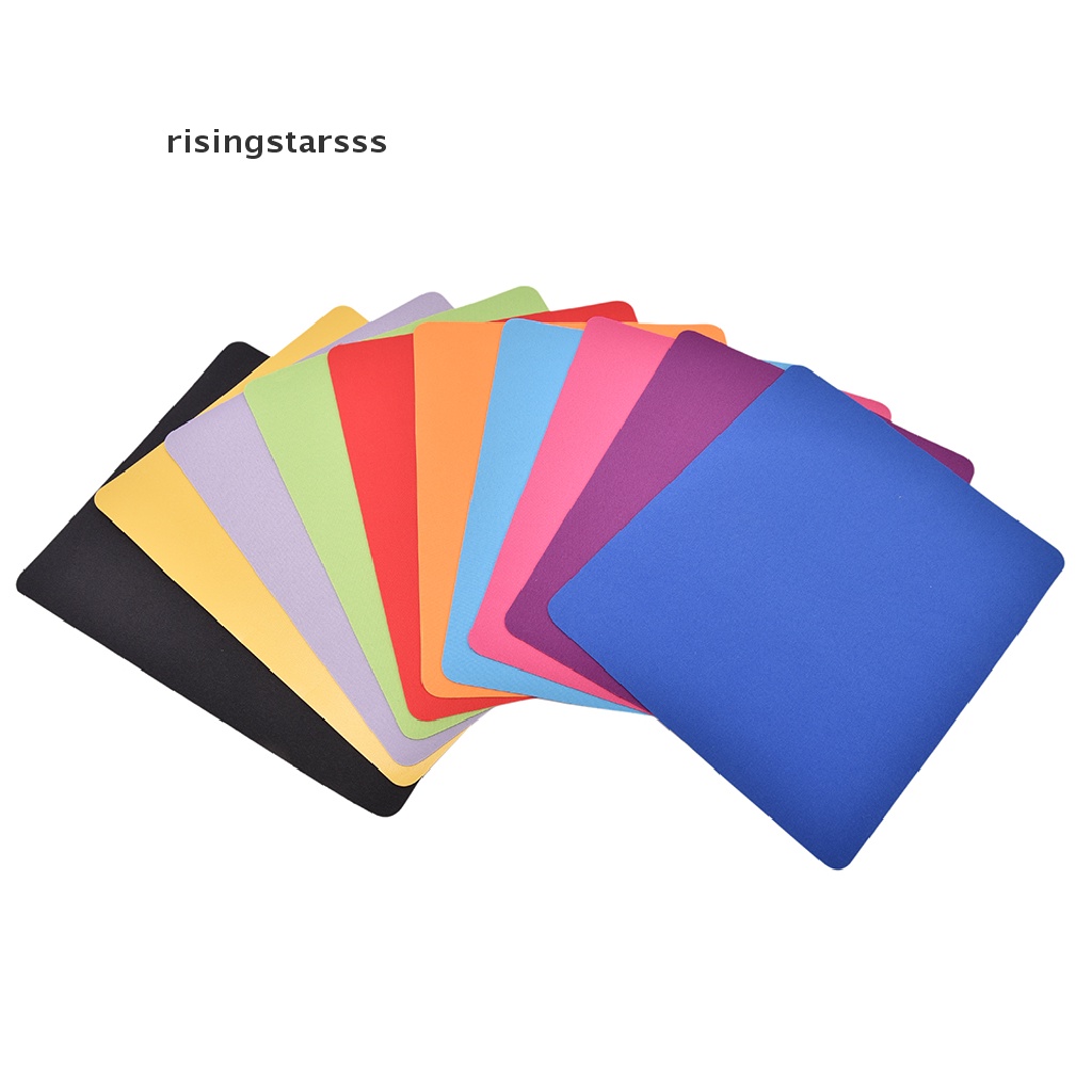 Rsid Span-new Hot 21.5 x 17.5cm Gaming PC Laptop Mouse Pad Anti-Slip Warna Solid Persegi Panjang Mat Jelly