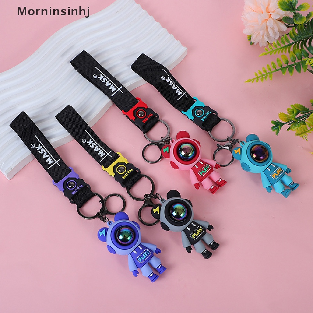 Mornin Kartun Beruang Petir Gantungan Kunci Boneka Beruang Astronot Lucu Keyring Bag Pendant Car Keyholder Bag Charm Aksesoris id