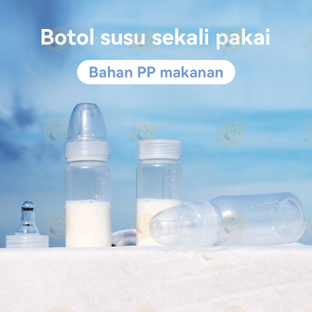 Lacoo Botol susu bayi steril BPA Free Botol susu sekali pakai Bottle disposable Steri bottle untuk travel