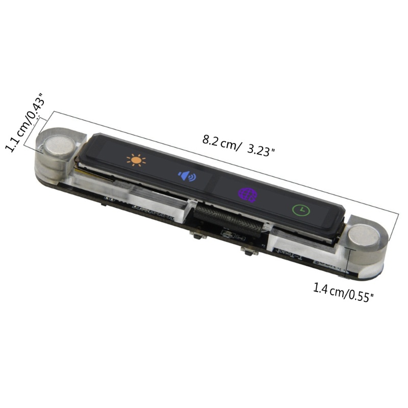 Zzz T-Touch Bar ESP32-S3R8 Papan Pengembangan WiFi Dengan Touchscreen 2-inci Mendukung Bluetooth-Kompatibel5