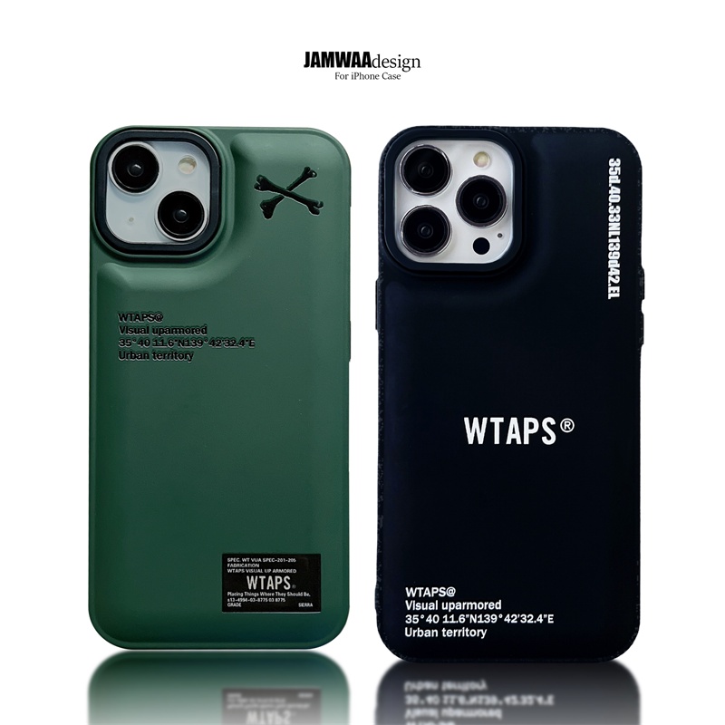 IPHONE Winter WTAPS The Buffer Case Untuk Iphone14 13 11 12 Pro Max Mini XR X XS Kain Lembut Shockproof Bumper Back Case