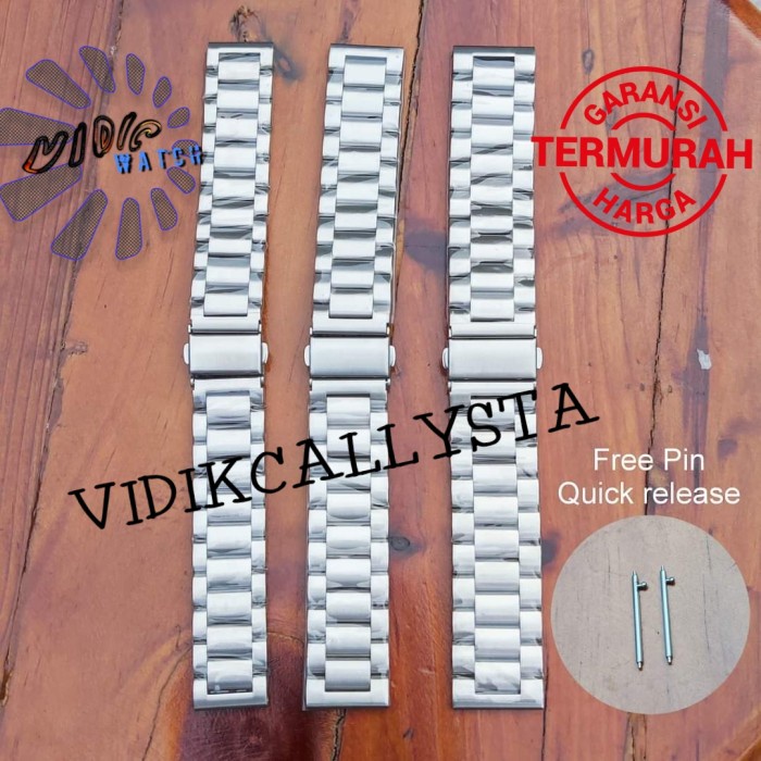 NEW STRAP TALI JAM TANGAN RANTAI QR 18 20 22 MM STAINLESS STELL PIN QUICK RELEASE QR