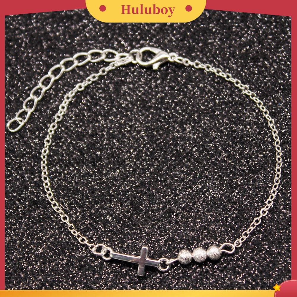 {Ready Stock} Fashion Wanita Manik-Manik Salib Pesona Gelang Rantai Perhiasan Tangan Hadiah Ulang Tahun