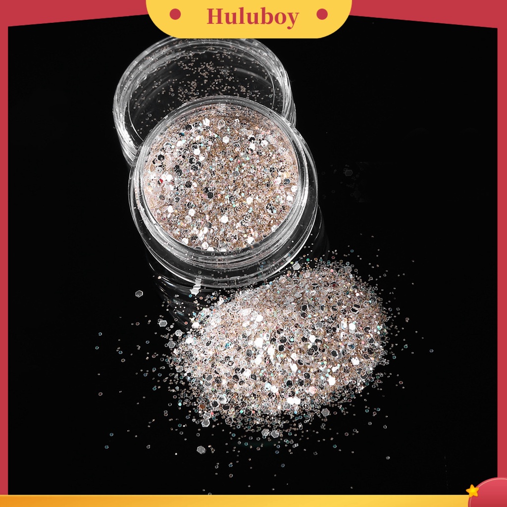 {In Stock} Kuku Glitter Bubuk Rhinestones Sequin DIY Nail Art Ukuran Campur Dekorasi Kuku Manicure Glitter Flake Perlengkapan Kuku