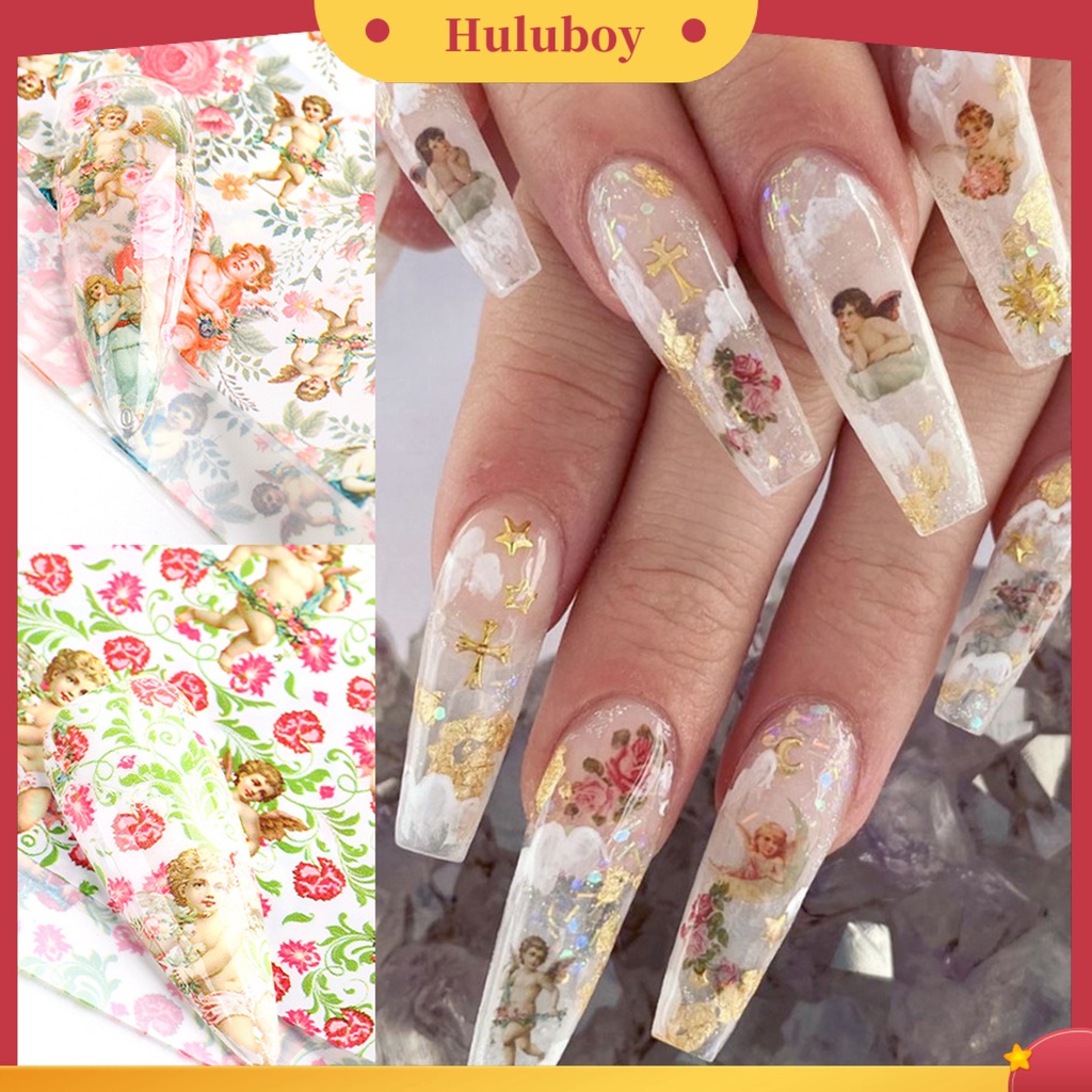 {In Stock} 10Pcs Stiker Kuku Motif Cupid Tahan Lama DIY Transfer Cupid Manicure Decor Untuk Wanita