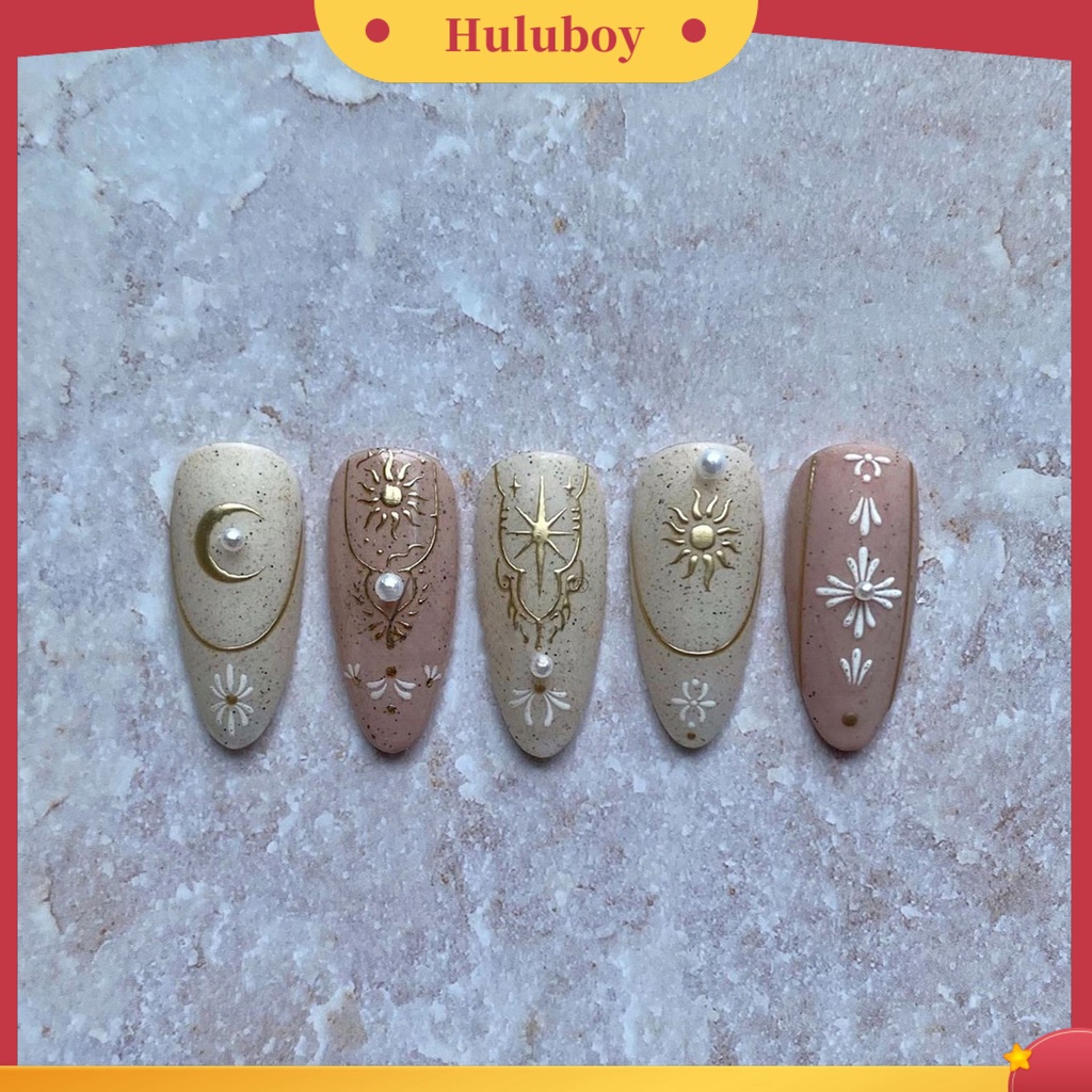 {In Stock} Nail Decal Pola Kreatif Perekat Diri Tidak Luntur Lengket Kuat Mudah Diterapkan Dekoratif Eye-catching Nail Art Decal Mudah Mengelupas Kuku Stiker Perlengkapan Kuku