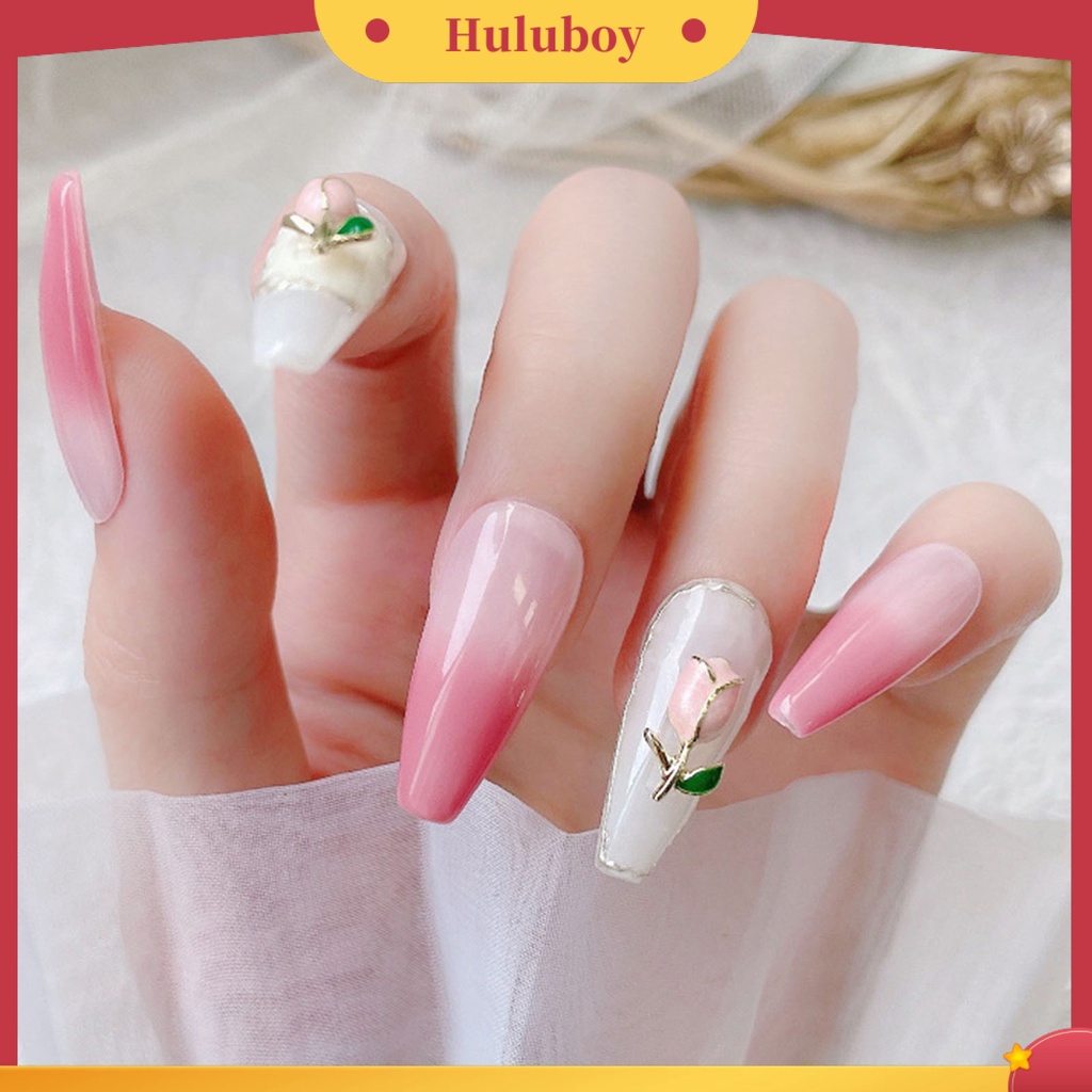 {In Stock} 10Pcs Nail Art Tulip High Gloss Tiga Dimensi Tidak Luntur Dapat Dilepas DIY Alloy Wanita Glitter Tulip Manicure Dekorasi Kecantikan Supply