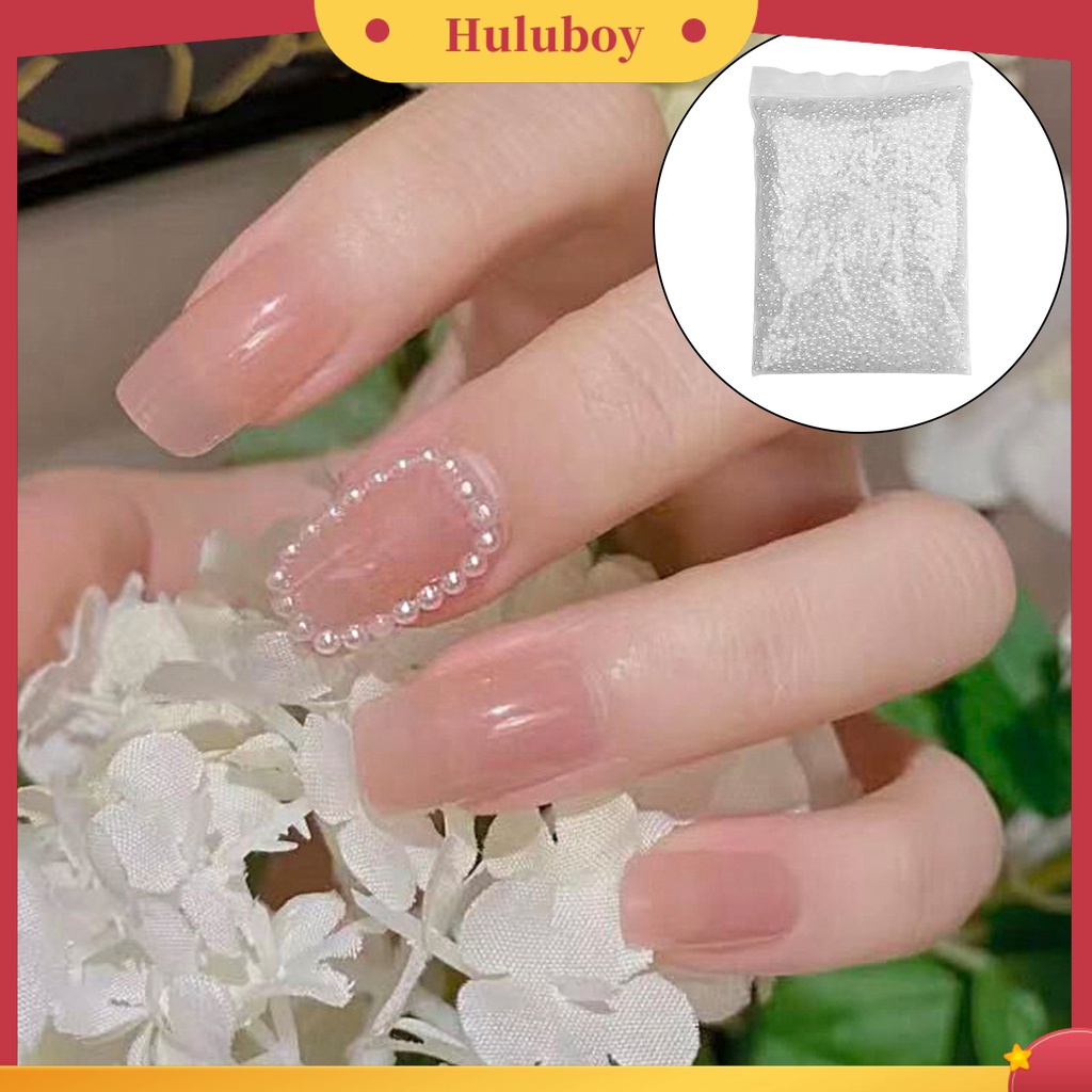 {In Stock} 1tas Nail Art Mutiara Imitasi Tiga Dimensi Flatback Shiny Efek Visual DIY Mini Setengah Bulat Mutiara Imitasi Hiasan Nail Art Untuk Manicurist