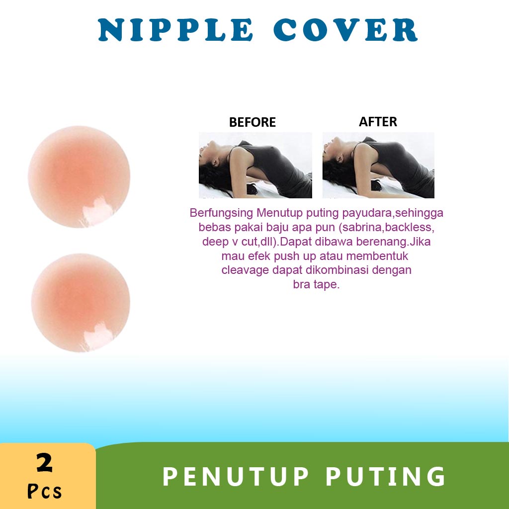 Nipple Pad Silikon Penutup Puting Pentil Payudara Tempel