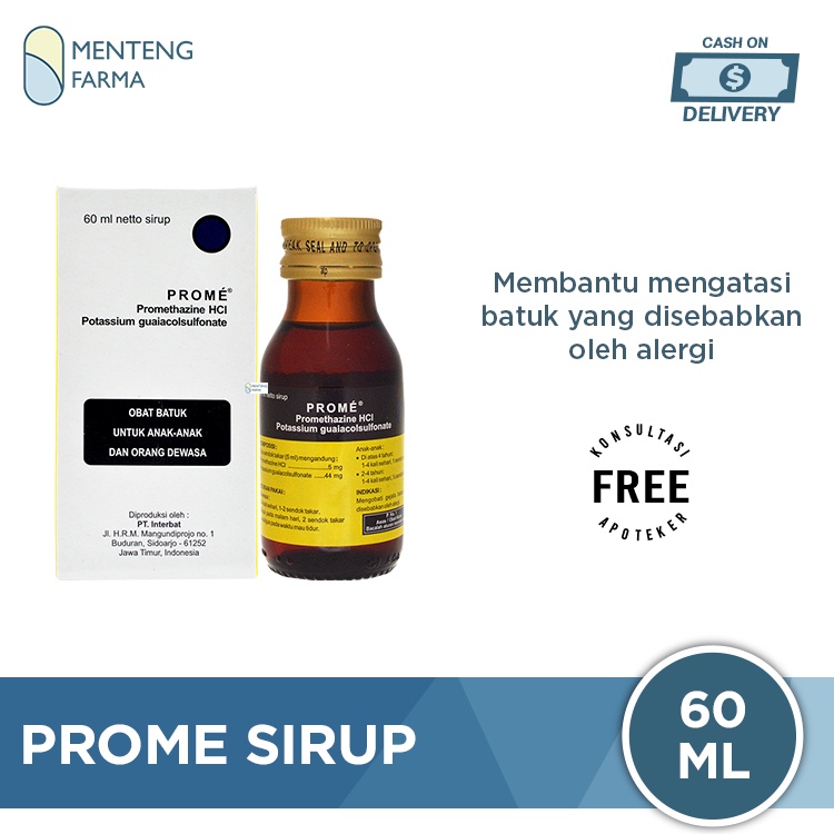 Prome Sirup 60 mL - Obat Batuk Alergi