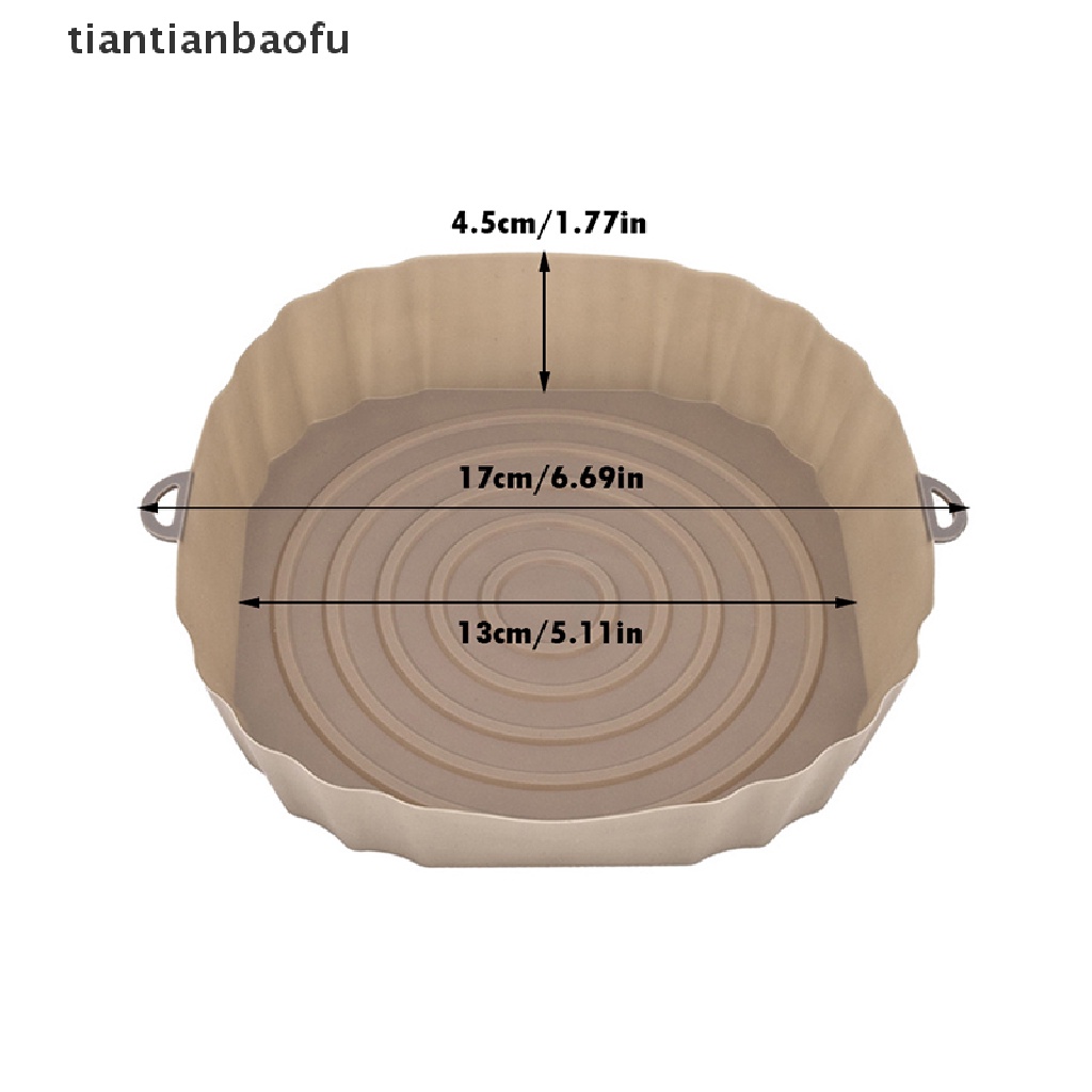 [tiantianbaofu] Silikon Air Fryer Liner Pad Square Reusable Air Fryer Pot Tray Panas Makanan Baking Butik