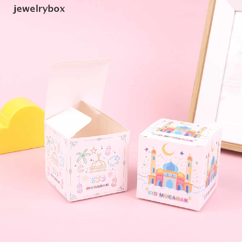 [jewelrybox] 5pcs Eid Mubarak DIY Paper Gift Box Candy Box Selamat Idul Fitri Perlengkapan Ramadhan Butik