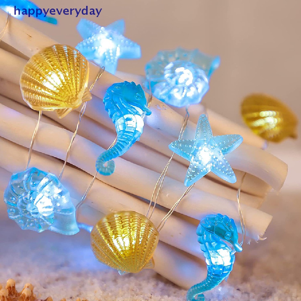 [happy] Ocean Series Lampu Led String 2m Kuda Laut Seastar Fairy Light Dekorasi Natal [ID]