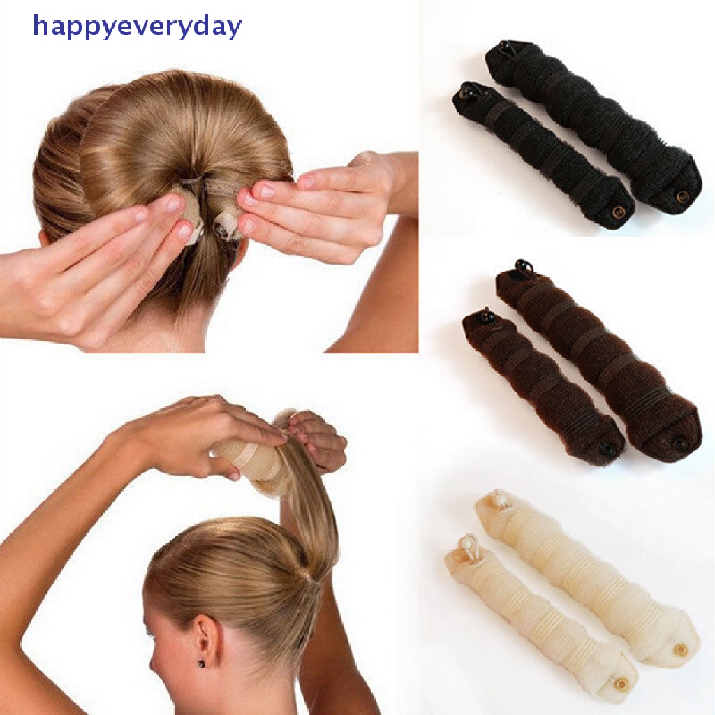 [happy] 1pcs Spons Styling Rambut Donat Bun Maker Magic Mantan Alat Styler Pembentuk Cincin [ID]