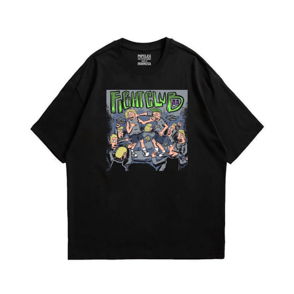 Cavenza T-shirt Oversize  Satanic Motif Fight Club