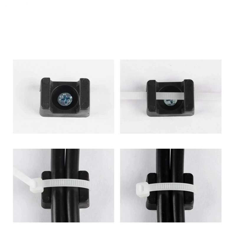 YUEQING Dudukan Kabel Ties Tie Mount Cord Organizer 100PCS - HC-1S ( Al-Yusi )