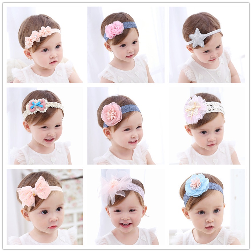 1234Os -  Bandana bayi headband premium import pita anak perempuan.