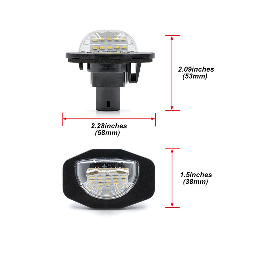 2pcs Untuk Toyota Alphard Auris Corolla Wish Sienna Urban Cruiser Untuk Scion XB XD Putih LED Plat Lampu Nomer Plat Lampu