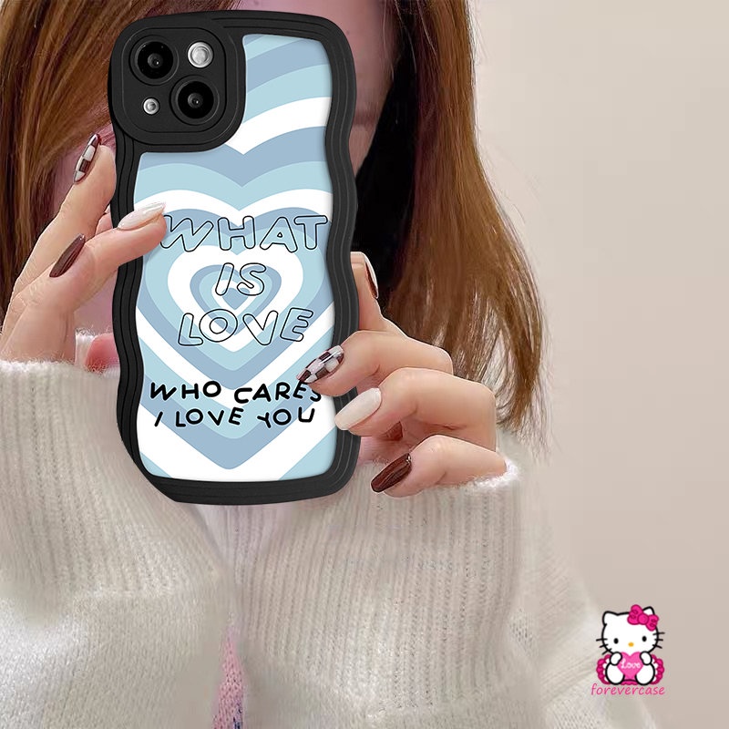 Casing Infinix Hot 10 11 12 9 Play Note G96 12Pro 10Pro 12 Hot 10s 20s 8 12Pro 20 9 12i 10Lite 10 11s Smart 5 6 4 Plus Romantic Couple Love Heart Wavy Edge Cover