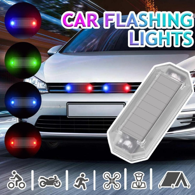 Lampu Ekor Strobo Otomotif Perekat Diri Kuat Tahan Lama/Mobil Motor LED Solar Powered Night Safety Warning Light