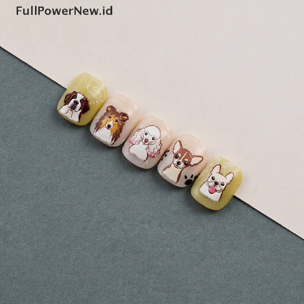 Power Decal Nail Art 5D Timbul, Stiker Kuku Anjing Puppy Untuk Pecinta Anjing &amp; Kucing ID