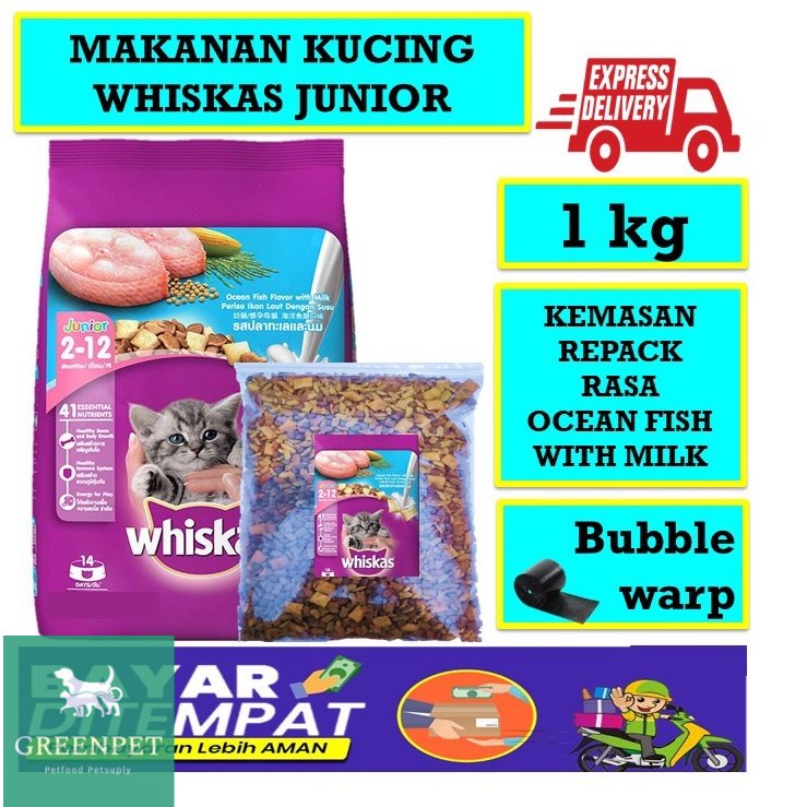 Makanan Kucing Whiskas Junior 1kg | Whiskas Junior 1kg
