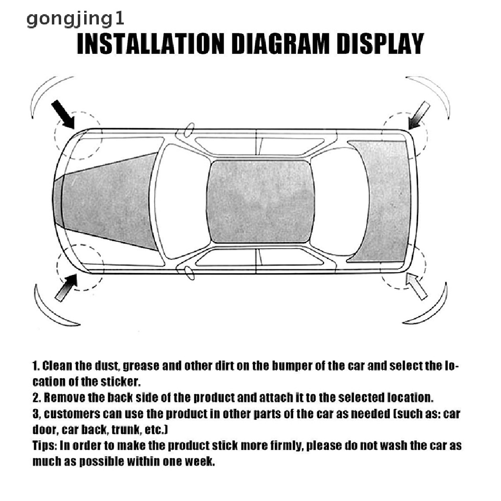 Ggg 2x Hitam Tekstur Serat Karbon Anti Gosok Pelindung Mobil SUV Bumper Edge Guard Strip ID