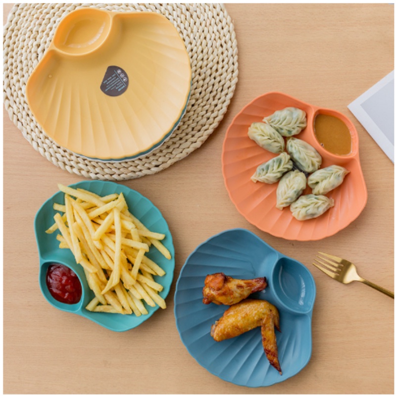 Kreatif Food Grade Shell Shaped Fruit Plate/Cuka Bumbu Piring Kentang Goreng Sarapan Buah Kering Snack Tulang Peralatan Makan