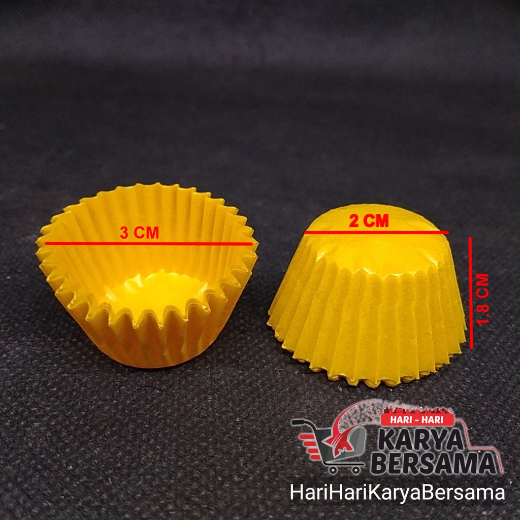 

CUP PAPER CAKE MINI KERTAS KUE WARNA KUNING 1000'S