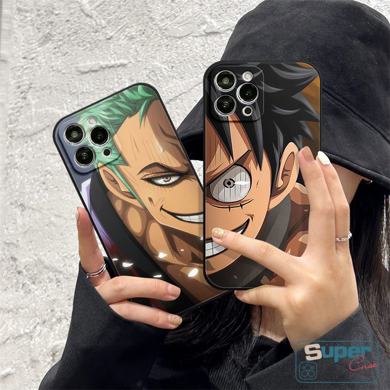 Infinix Hot 12 11 8 11s 9 20 20s 10t 10s 12i 10Lite Hot 12 11 10 9 Play 12pro Smart 4 5 6 Plus Note 11 12 G96 8 12 2023 One Piece Keren Zoro Luffy Lurus Tepi Kartun Sarung Soft Case