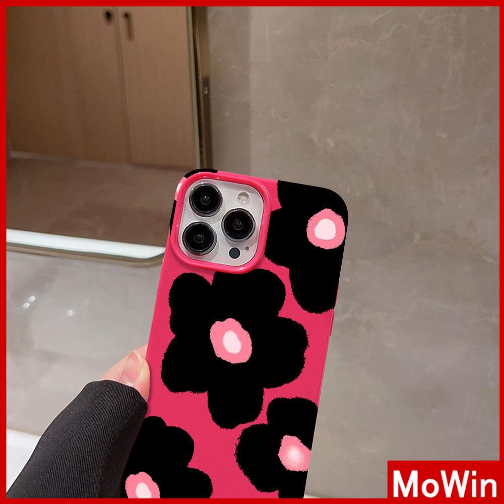 For iPhone 14 Pro Max iPhone Case Pink Glossy TPU Soft Case Shockproof Protection Camera Flowers Compatible with iPhone 13 Pro max 12 Pro Max 11 xr xs max 7Plus 8Plus