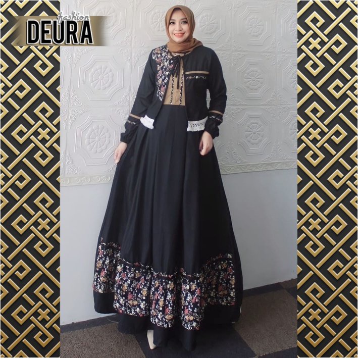 DEURA FASHION - Set Gamis Lebaran Deura D330 / Gamis Deura Terbaru / Gamis Remaja / Gamis Wanita