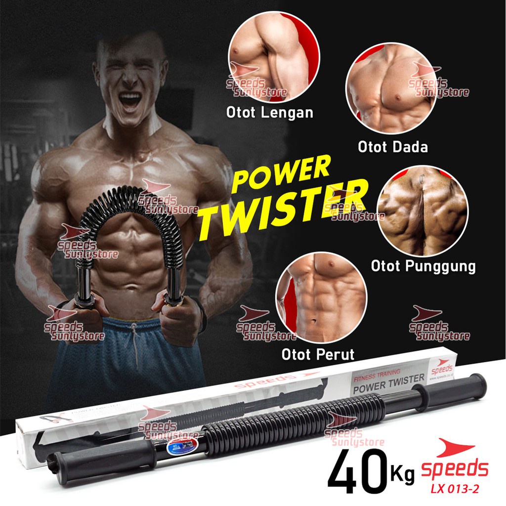 SPEEDS Power Twister Power Bender 40kg alat Fitness Pembentuk Otot Dada 013-2