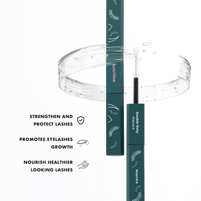 Luxcrime Double Duty Mascara With Eyelash Serum Maskara Melentikan Bulu Mata Luxcrime Mascara Waterproof