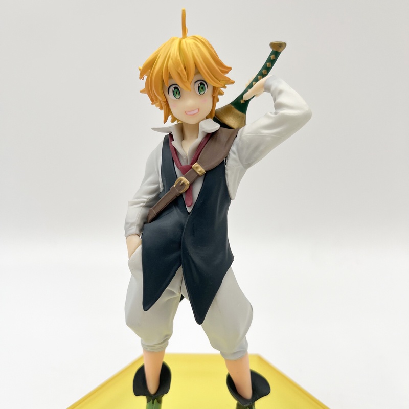 16cm The Seven Deadly Sins Meliodas Anime Figure Figurine Kawaii Lucu Pop Pvc Patung Model Boneka Hiasan Kamar Mainan Anak