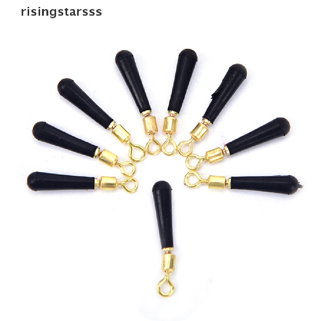 Rsid Span-new 20X Karet Mancing Rotag Float Seat Kepala Tembaga Fishing Tackle Aksesori Ring Jelly