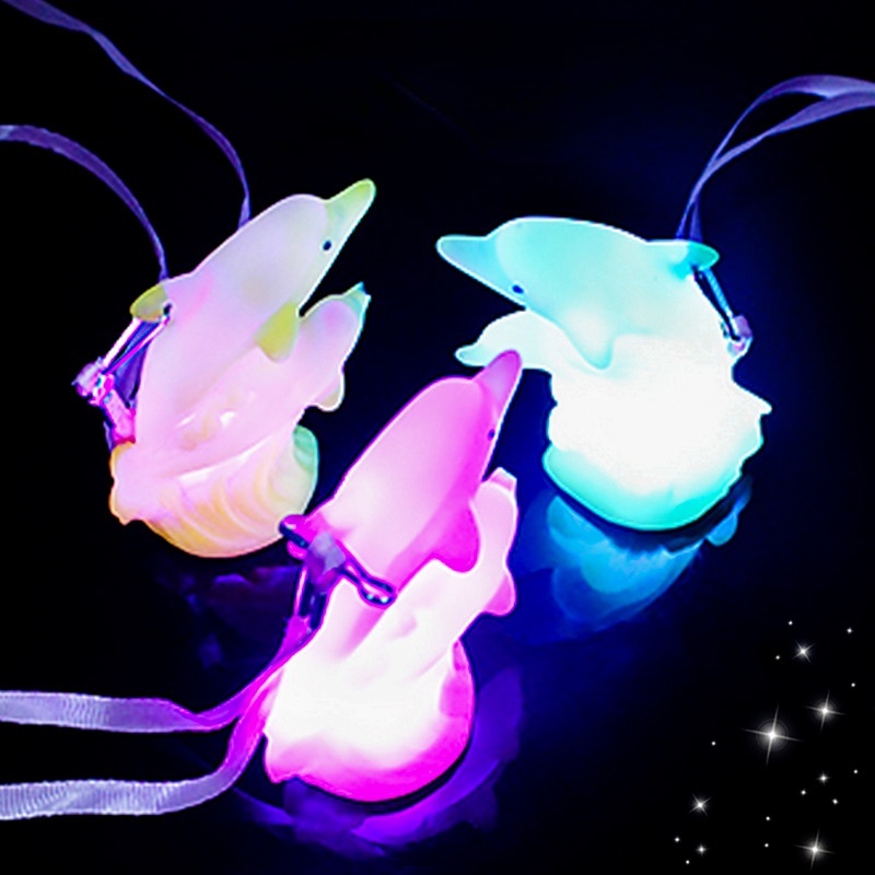 Enamel Ocean Series Flash Pendant LED Luminous Ocean Glow Kalung Hewan Laut Tali Gantung